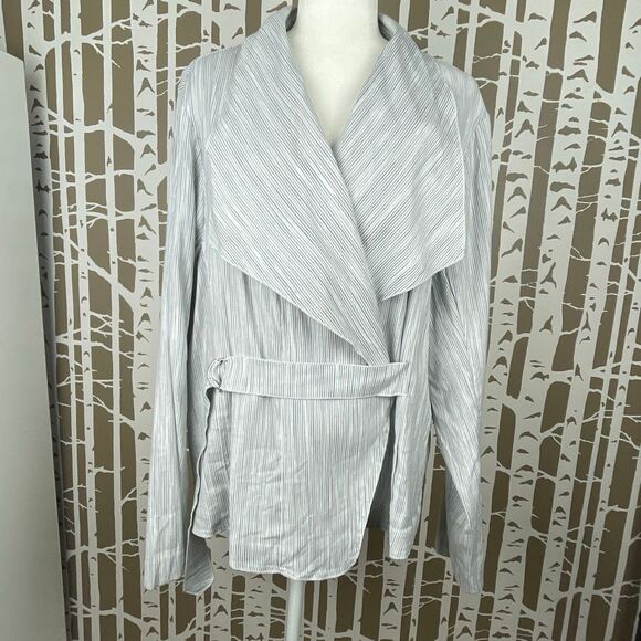 Lane Bryant Lightweight Striped Jacket Size 24 - Picture 10 of 14